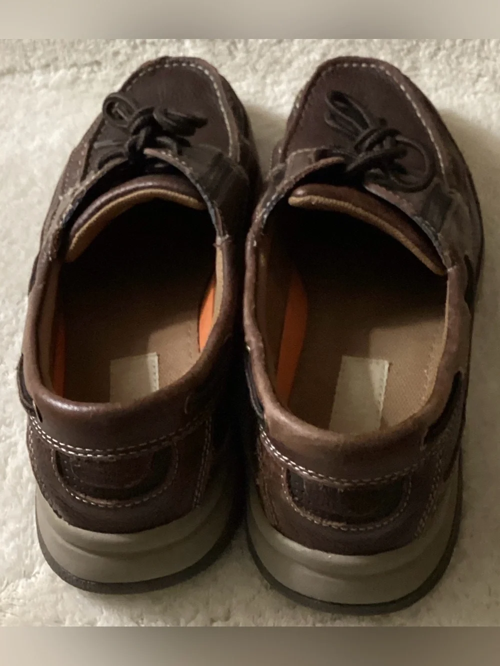 Reel Legends Navigator Genuine Leather Men's Brown Boat Shoes Comfort Walking12W